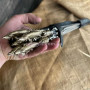 Шампура в кожаном колчане Щуки ручной работы со вставкой