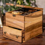 Коробочка для часов и аксессуаров с деревянной крышкой 4 с ящиком EB-2.5