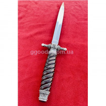 Нож Стилет из стали M390, серебро, рубин