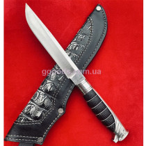Нож Орел N690. серебро, цирконы, кожа игуаны