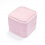 Бархатная коробочка для кольца розовая