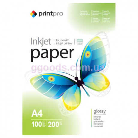 Фотобумага А4 глянцевая 100 листов Printpro
