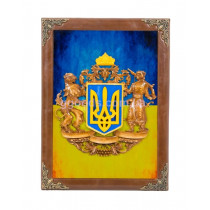 Плакетка з символікою України 42х32 см