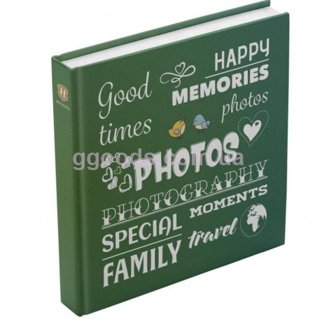 Фотоальбом семейный на 100 страниц зеленый Henzo Words