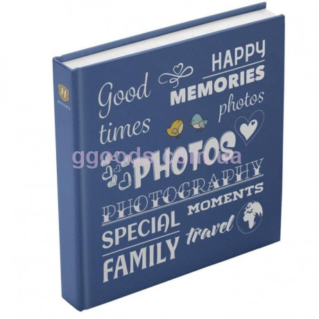 Фотоальбом семейный на 100 страниц синий Henzo Words