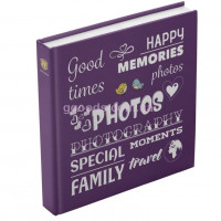 Фотоальбом на 100 страниц фиолетовый Henzo Words 