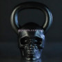 Гиря с черепом черная 15 кг спортивная для тренировок чугунная Череп Kettlebell Skull