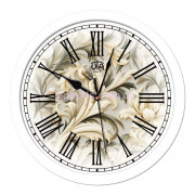 Годинник настінний Лілії білі