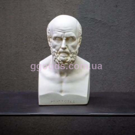 Бюст Аристотеля декоративный из гипса белый 19 см 