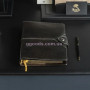 Ежедневник в кожаной обложке А5 со сменными листами черный Бомбер