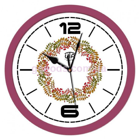 Часы настенные с защитным стеклом круглые Веночек