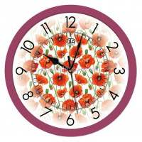 Часы настенные Маки розовые