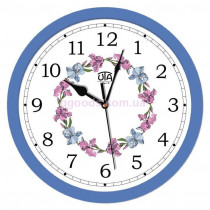 Часы настенные Веночек голубые