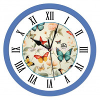 Часы настенные Бабочки голубые