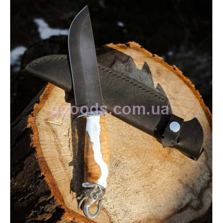 Охотничий нож из дамасской стали ручной работы Слон