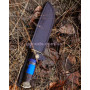Нож украинского производства ручной работы Майор из дамасской стали
