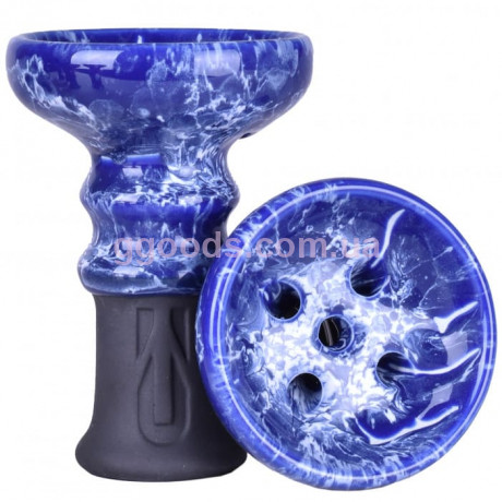 Глиняная чаша для кальяна Uranium Meteor синяя