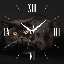 Настенные часы Черный кот