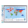 Скретч карта мира с флагами Flags Edition на английском языке в тубусе