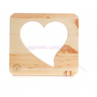 Ночник деревянный Сердце