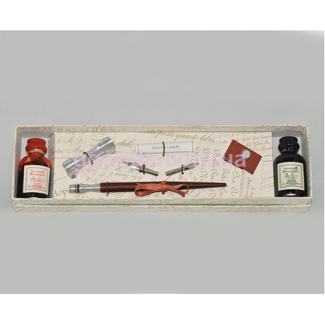 Письменный набор со сменными перьями, пресс-папье и чернилами "Сорренто"